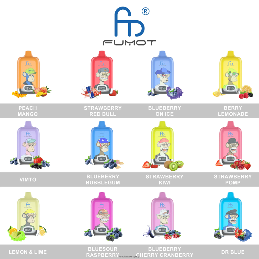 Fumot Digital Box arándano cereza arándano 12000 cápsulas de vapeo desechables - 20 ml (1 pieza) T2JJRR118 Fumot vape