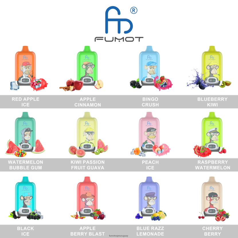 Fumot Digital Box arándano cereza arándano 12000 cápsulas de vapeo desechables - 20 ml (1 pieza) T2JJRR118 Fumot vape