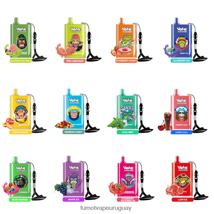 Fumot Vome Monster hielo de uva Dispositivo de vapeo desechable 10000 - 20 ml (1 pieza) T2JJRR429 Fumot vape sabores