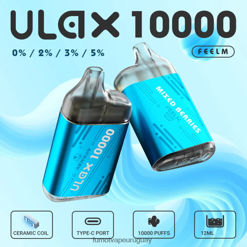 Fumot Movkin Ulax arándano en hielo 10000 cápsulas de vapeo desechables - 12 ml (1 pieza) T2JJRR305 Fumot discount code