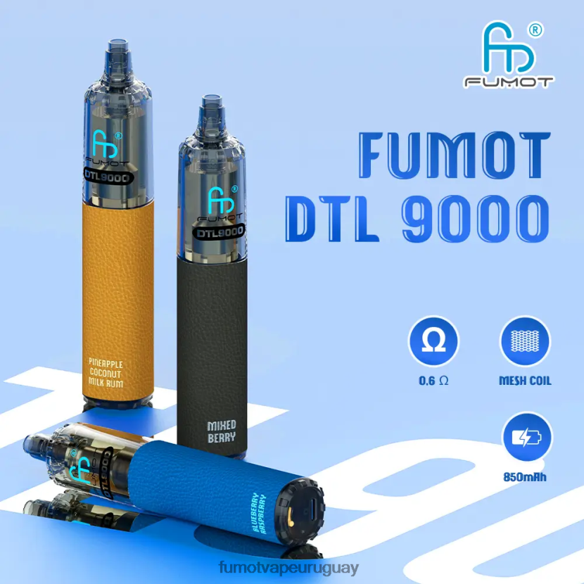 Fumot DTL limón frambuesa azul bolígrafo vapeador desechable 9000- 18ml (1 pieza) T2JJRR369 Fumot vape sabores