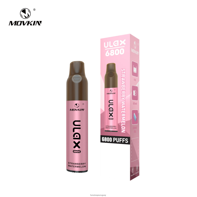 Fumot Movkin Ulax sandia fresa Vape desechable 6800, bobina de cerámica - 8 ml (1 pieza) T2JJRR329 Fumot vape sabores