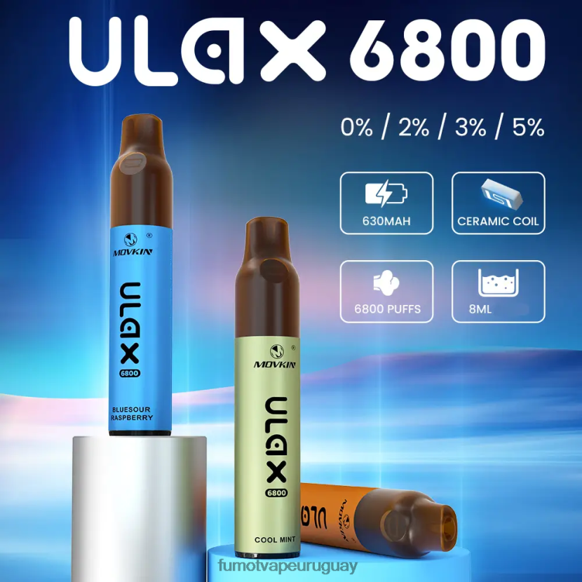 Fumot Movkin Ulax sandia fresa Vape desechable 6800, bobina de cerámica - 8 ml (1 pieza) T2JJRR329 Fumot vape sabores