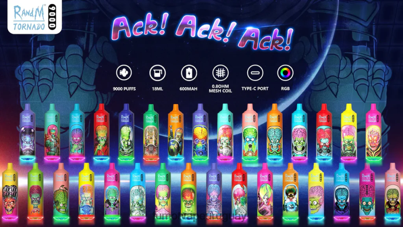 Fumot Tornado hielo de uva Pluma vaporizador desechable 9000 de 18 ml (1 pieza) T2JJRR34 Fumot factory