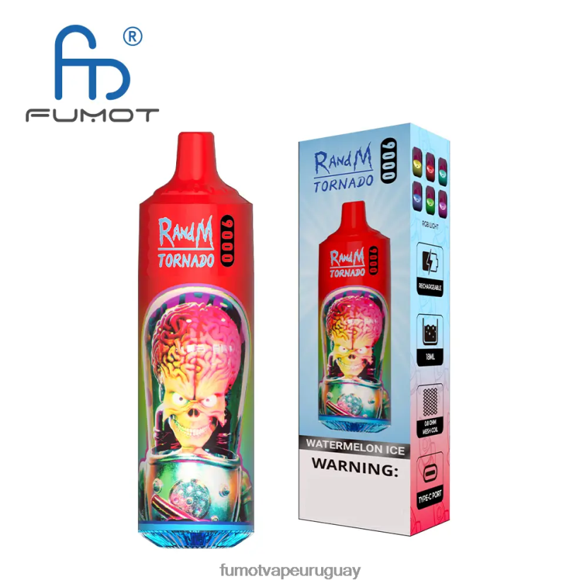 Fumot Tornado áloe uva Pluma vaporizador desechable 9000 - 18 ml (1 pieza) T2JJRR12 Fumot vape review