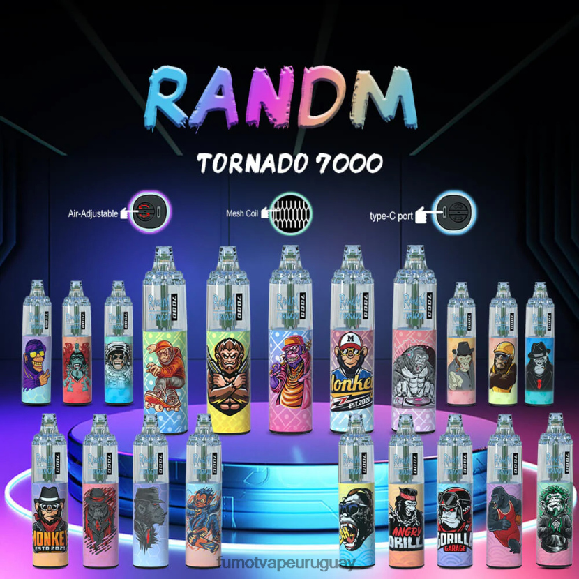 Fumot Tornado uva fresa Pluma vaporizador desechable 7000 de 14 ml (1 pieza) T2JJRR99 Fumot vape sabores
