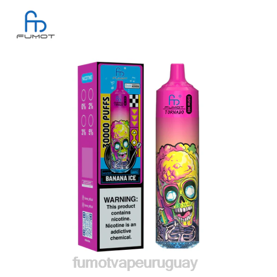 Fumot Vape Uruguay - Fumot Tornado música de 30k hielo de plátano DLL81