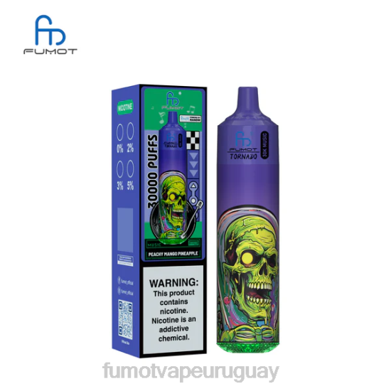 Fumot Vape Uruguay - Fumot Tornado música de 30k piña y mango color durazno DLL821
