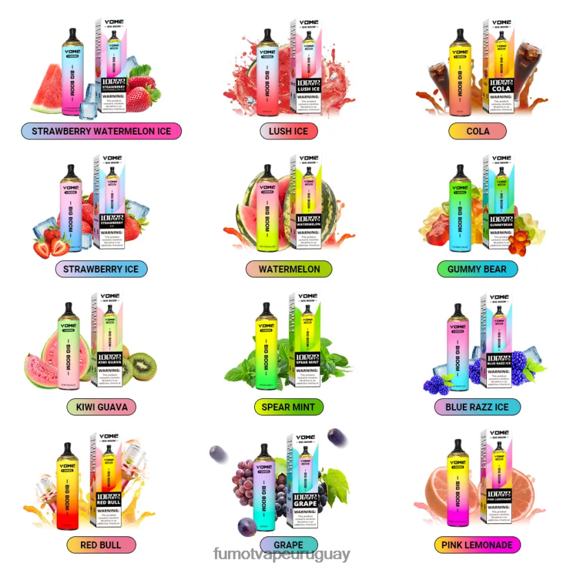 Fumot Vome Big Boom uva bolígrafo vapeador desechable 10000 - 20ml (1 pieza) T2JJRR438 Fumot vape